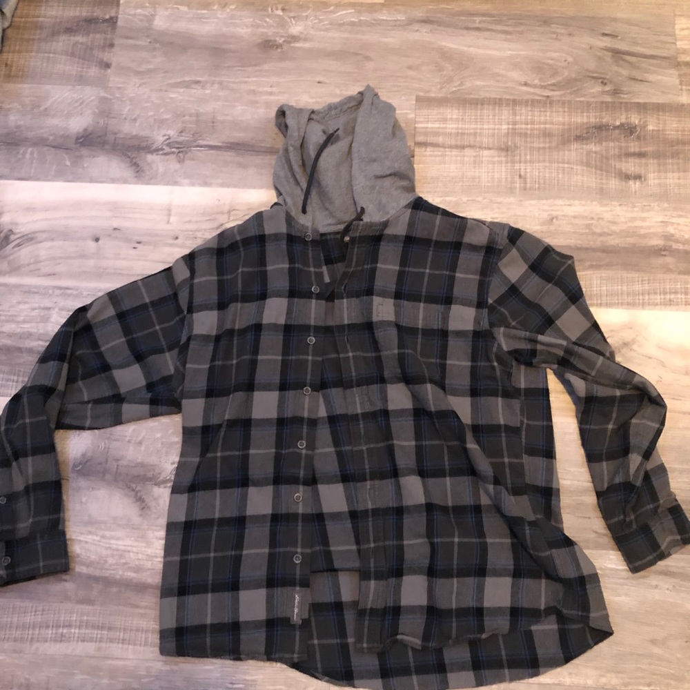 Eddie Bauer hooded flannel
